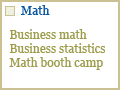 Business math, Statistics and Math boot camps