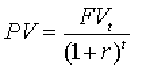 Present Value Formula in Time Value of Money