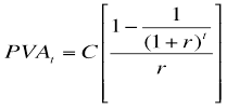 The Present Value of an Ordinary Annuity