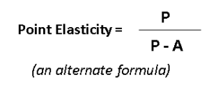 Alternate formula for computing point elasticity