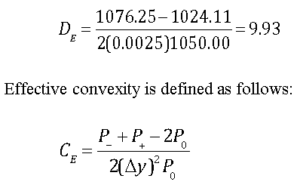 Effective Duration and Effective Convexity Example